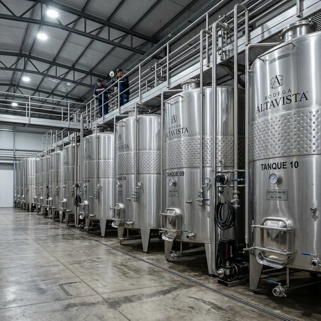 Tanques de fermentación de vino en Acero Inoxidable