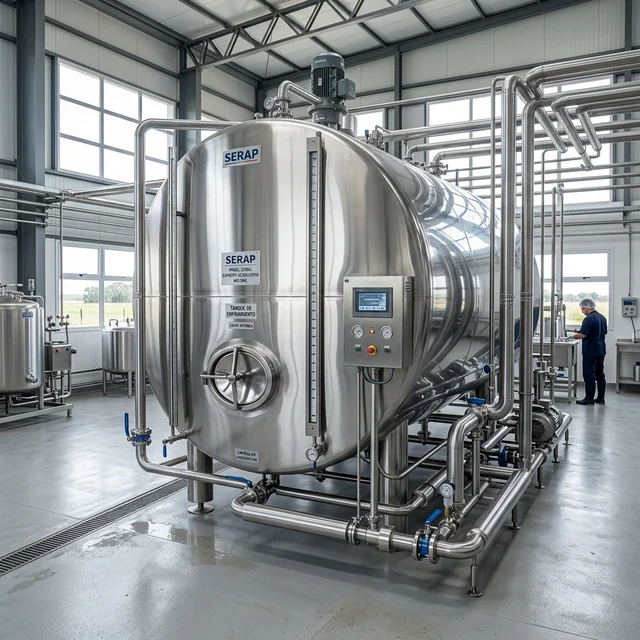 Tanque de enfriamiento de leche en Acero Inoxidable 304L